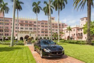 LuxeGetaways - Luxury Travel - Luxury Travel Magazine - The Boca Raton Resort by Waldorf Astoria - Exterior with Maserati