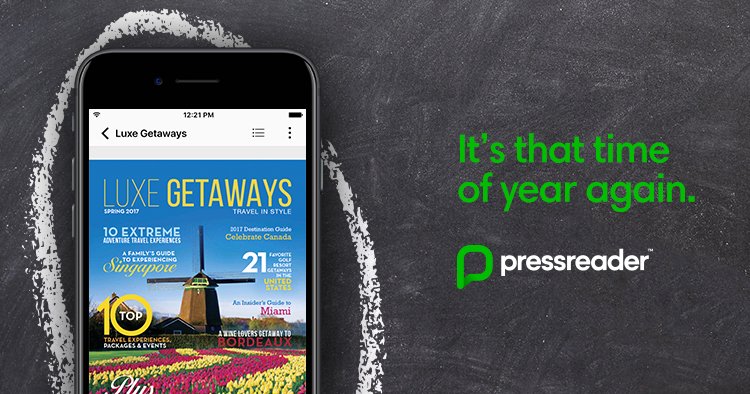 LuxeGetaways Partners with PressReader for Back To School