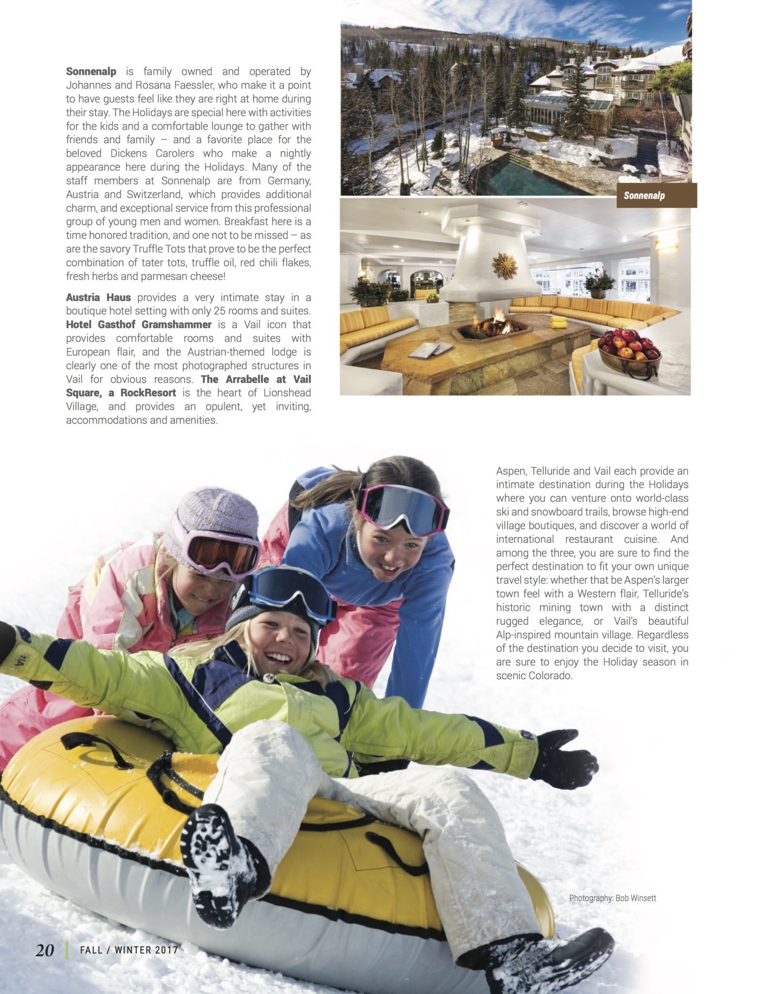 LuxeGetaways - Luxury Travel - Luxury Travel Magazine - Luxe Getaways - Luxury Lifestyle - Fall/Winter 2017 Magazine Issue - Digital Magazine - Travel Magazine - Vail - Telluride - Aspen - Damon Banks