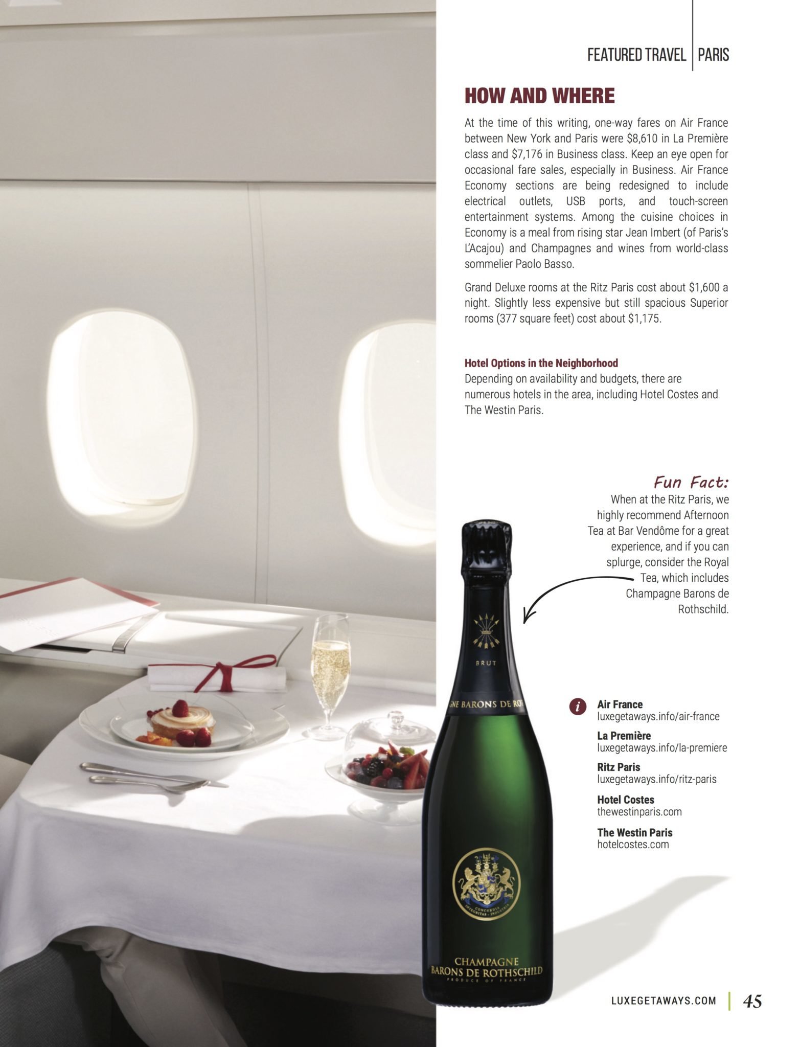 LuxeGetaways - Luxury Travel - Luxury Travel Magazine - Luxe Getaways - Luxury Lifestyle - Fall/Winter 2017 Magazine Issue - Digital Magazine - Travel Magazine - Air France - Ritz Paris - Mark Orwoll