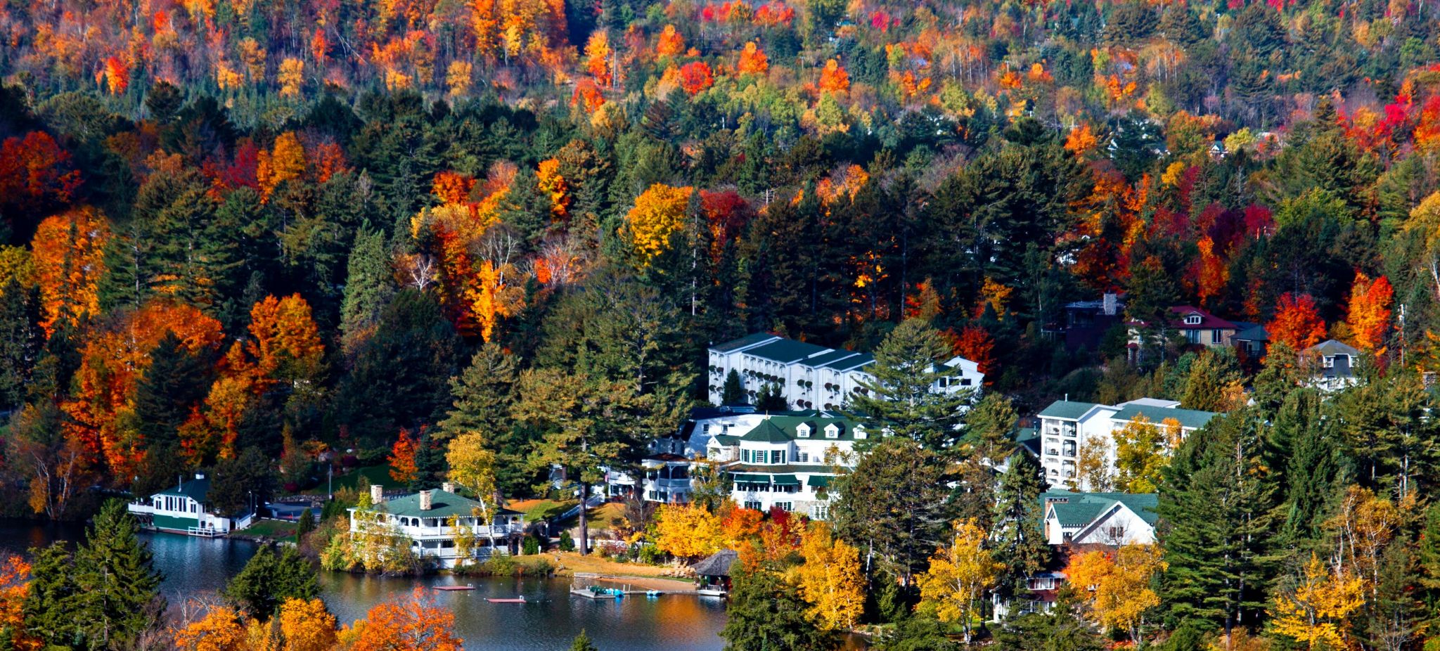 Fall Foliage at Mirror Lake Inn Resort and Spa on Lake Placid