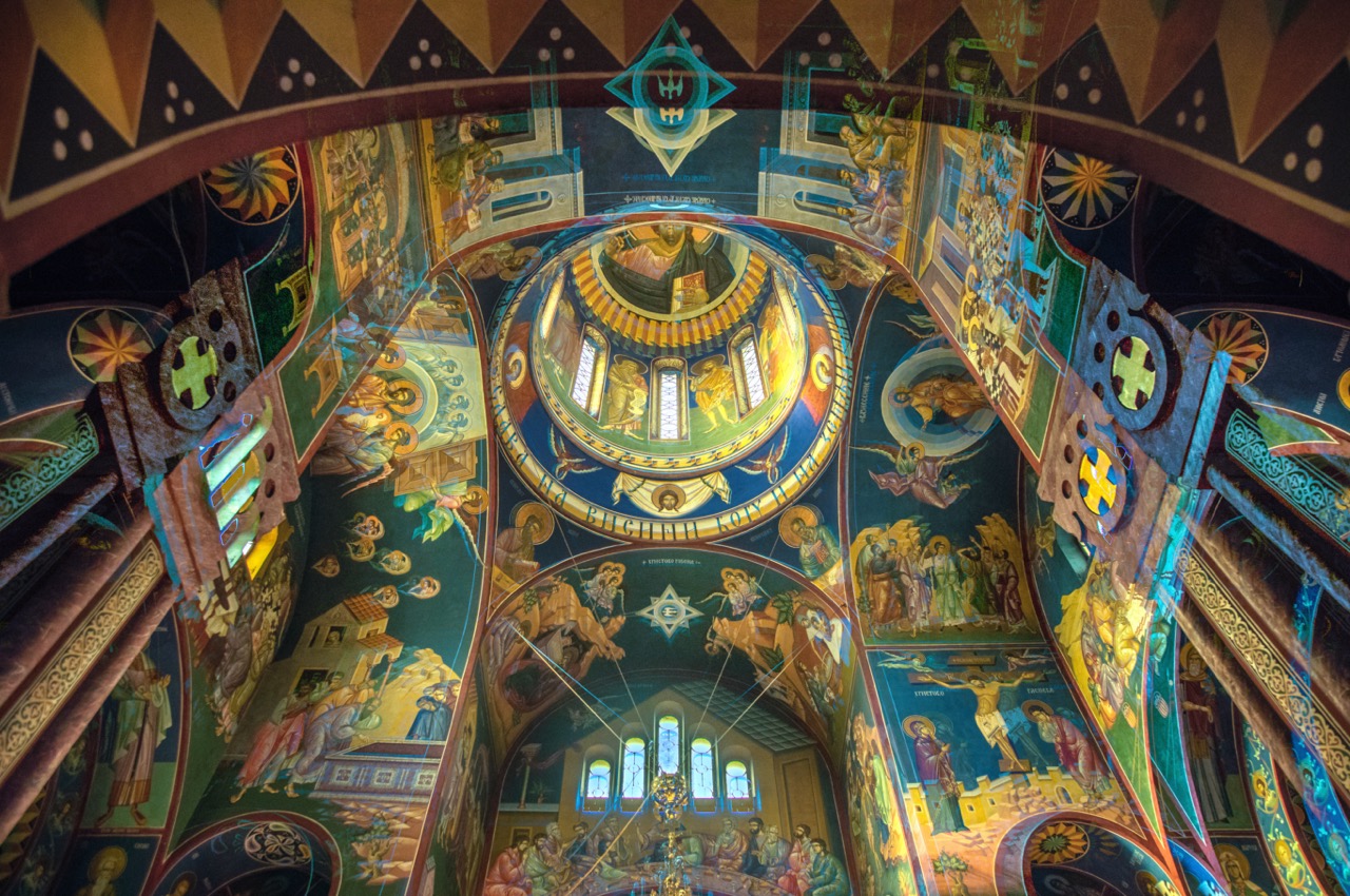 Europe, Slovenia, Ljubljana. Interior of Saints Cyril and Methodius Church
