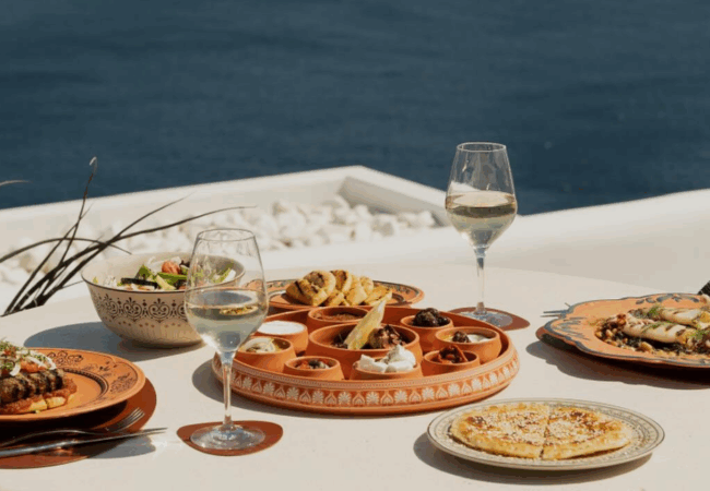 Restaurants in Santorini, Greece, with a View